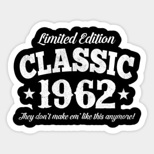 60 Years Old Vintage Classic Car 1962 60th Birthday Sticker